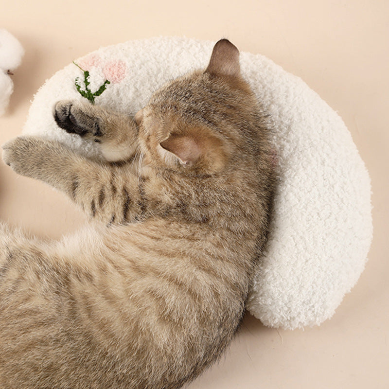 Hunde- und Katzen-Schlafmond-Kissen, kleines Hundekuschelkissen