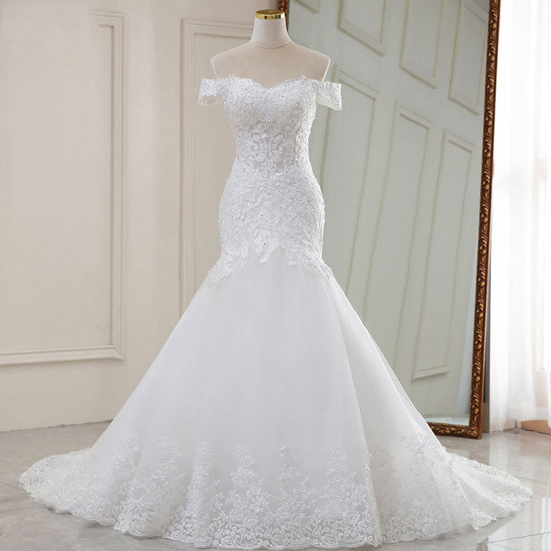 Temperamentvolle Brautkleid mit Lange Schleppe