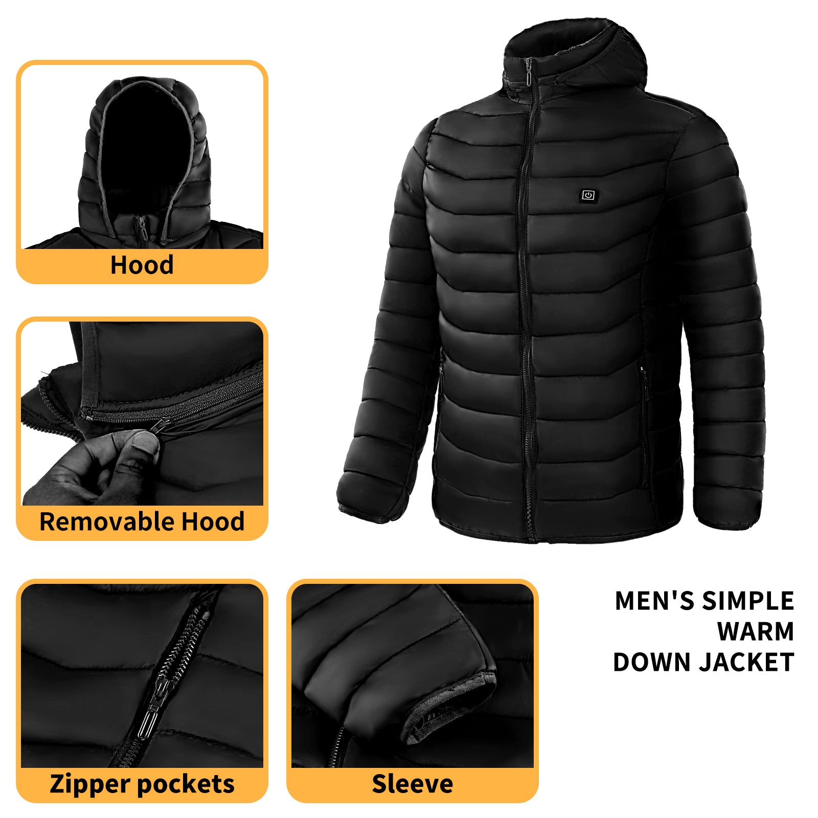 Beheizte Daunenjacke mit elektrischer Heizung Sky Sport Unisex