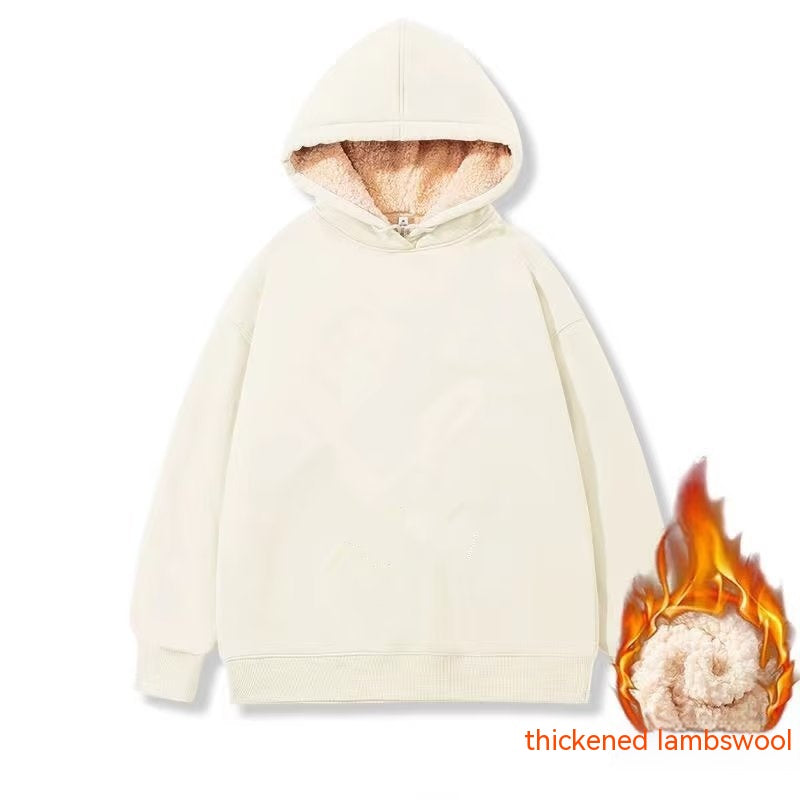 Winter gefüttert warm halten Lockerer Kapuzenpullover