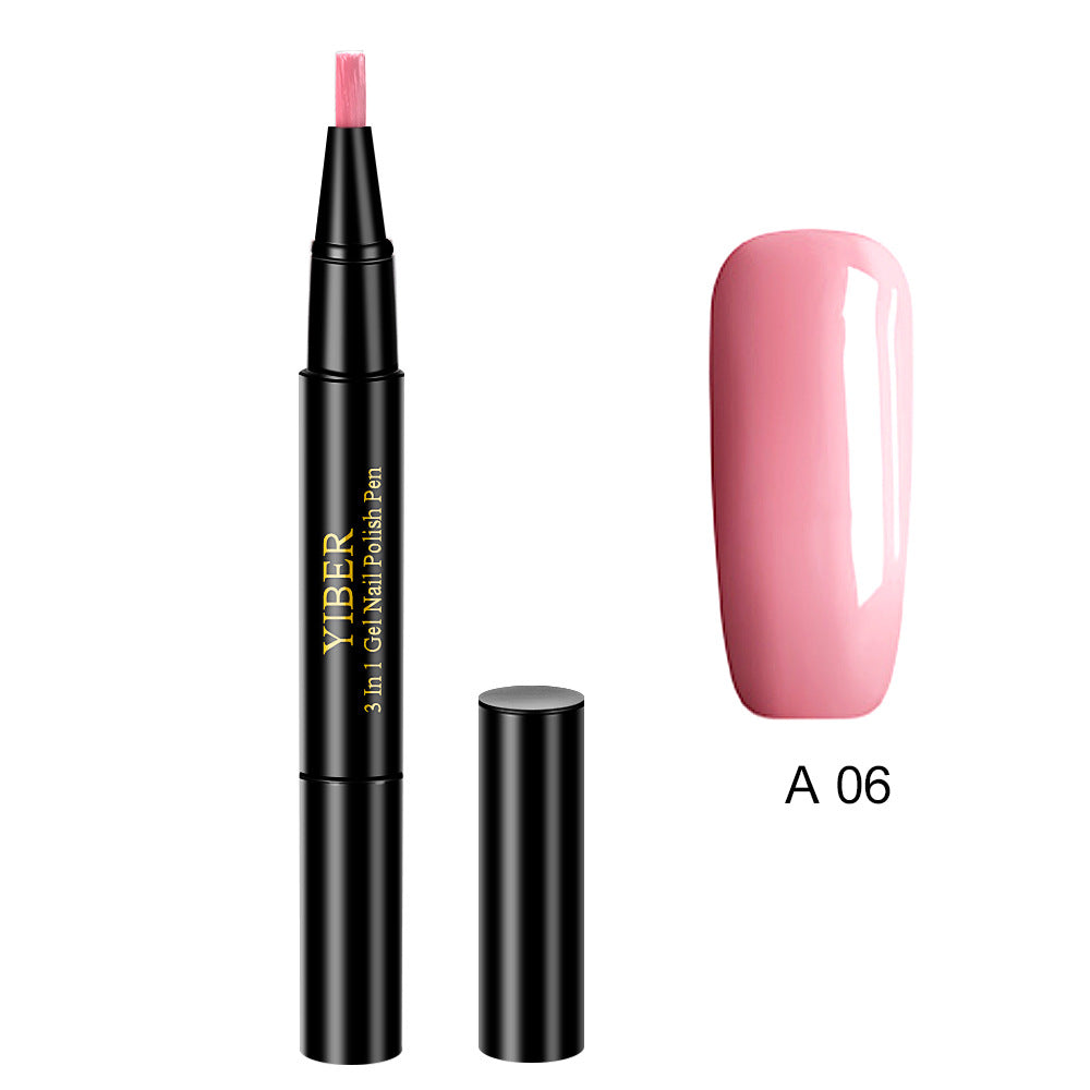 3-in-1 Gel-Nagellackstift mit Glitzer