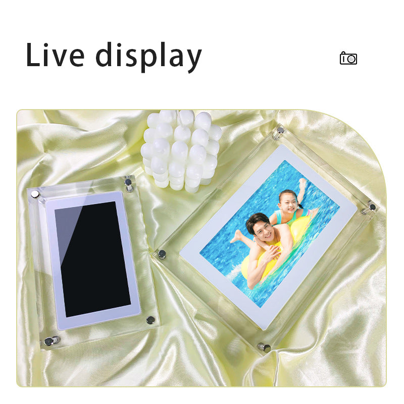 Digitaler Bilderrahmen aus Acryl mit Video-Player-Funktion