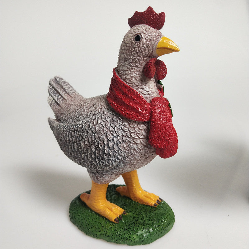Hühnchen mit Schal - Hoomdekoration-Osterndekoration
