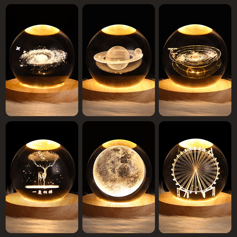 LED-Nachtlicht Galaxy Crystal Ball Tischlampe